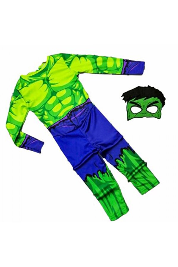 Mashotrend Hulk Çocuk Kostümü - Yeşil Dev Hulk Adam Çocuk Kostümü