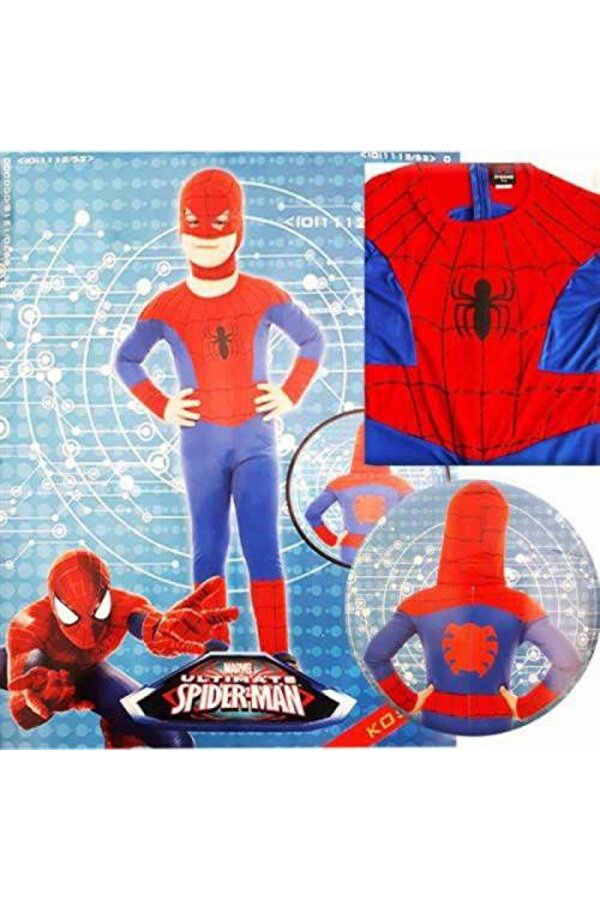 Spiderman Kostümü - Örümcek Kostümü - Örümcek Adam Tulum Set Maske Tulum Set Spiderman Kostüm Maske