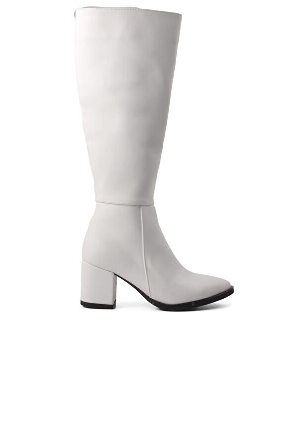 Whiteline White Line Beyaz Kadın Topuklu Çizme