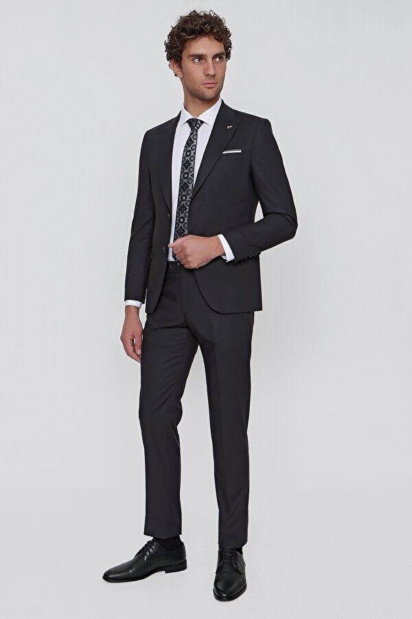 Morven Erkek Füme Basic Slim Fit Dar Kesim 6 Drop Takım Elbise Morven Erkek Füme Basic Slim Fit Dar Kesim 6 Drop Takım Elbise