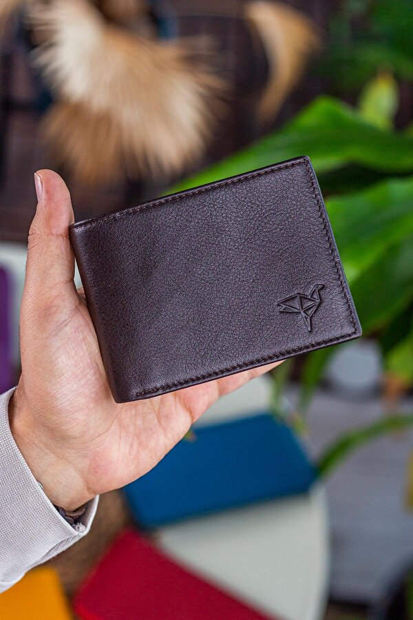 Garbalia Arsenal Hakiki Deri RFID Engelleyici Yatay Erkek Cüzdan Kahverengi