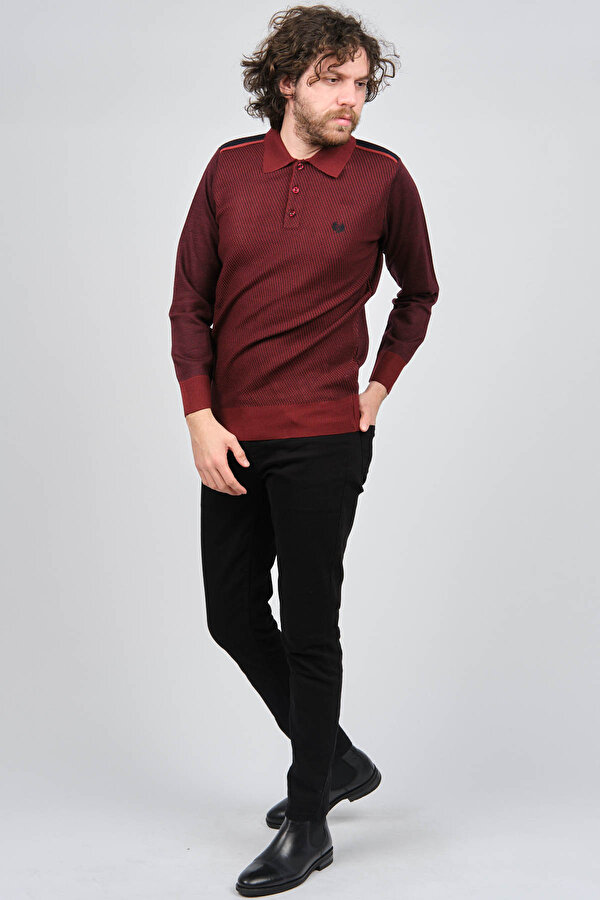 Pelikan Erkek Polo Yaka Kazak 1577412 Kırmızı