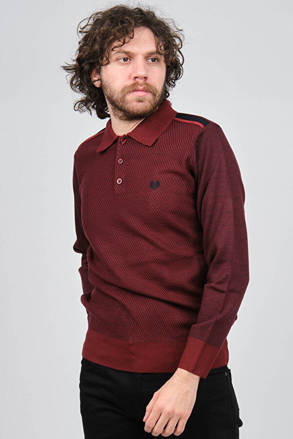 Pelikan Erkek Polo Yaka Kazak 1577412 Kırmızı