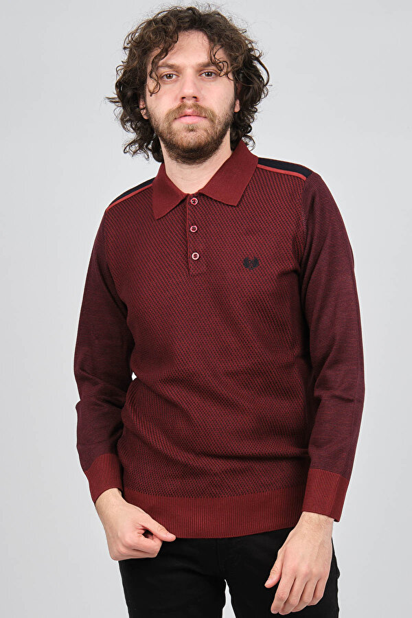 Pelikan Erkek Polo Yaka Kazak 1577412 Kırmızı