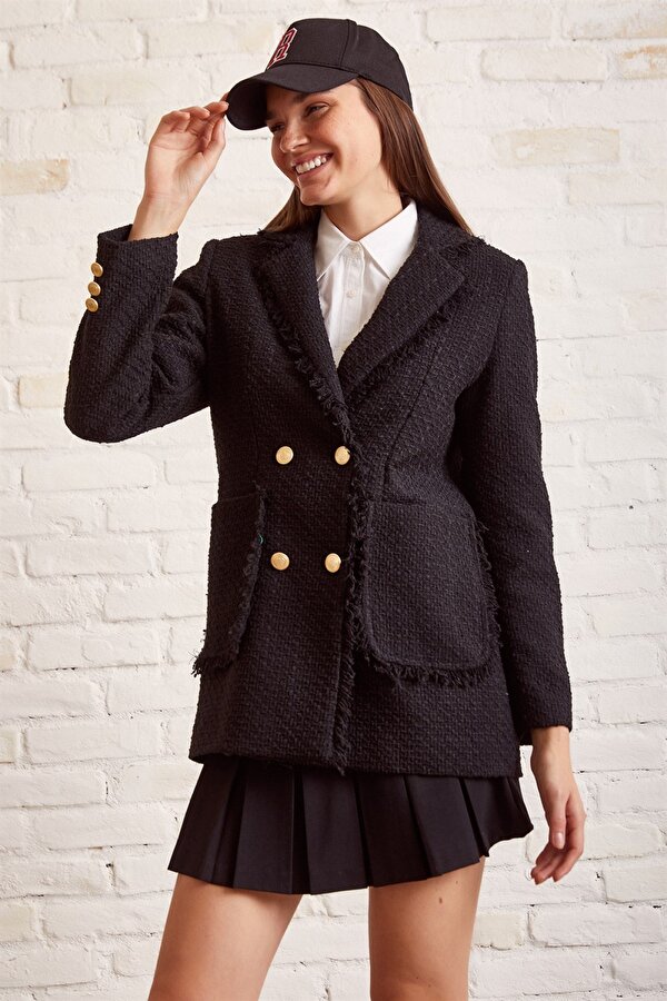 Never More Püskül Detay Blazer Ceket IV5994