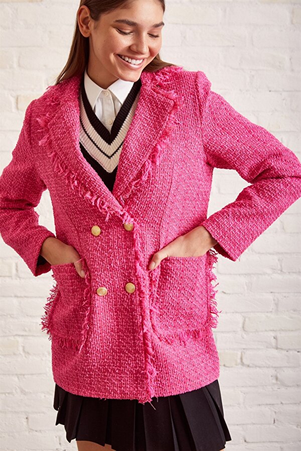 Never More Püskül Detay Blazer Ceket IV5993