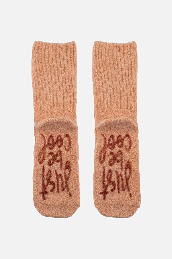 Aytuğ Kadın Pamuklu Kışlık Somon Havlu Kısa Konç Çorap - A-44287-SM
