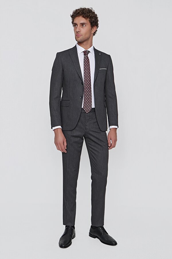 Morven Erkek Füme Venüs Jakarlı Slim Fit Dar Kesim Takım Elbise