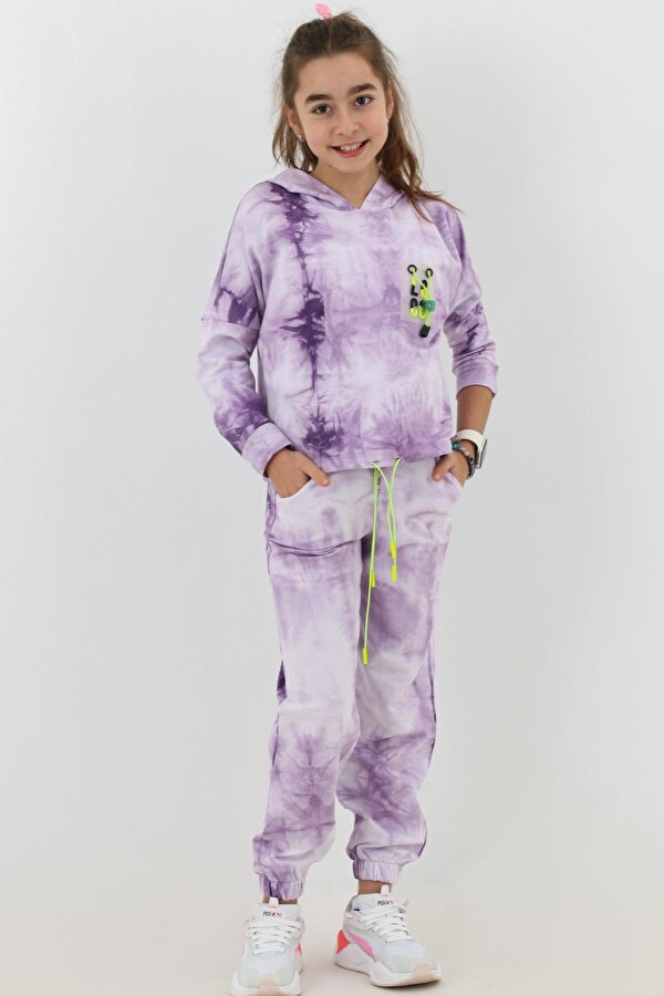 Cansın Mini Kız Çocuk Loco Baskılı Batik Eşofman Takımı 14120