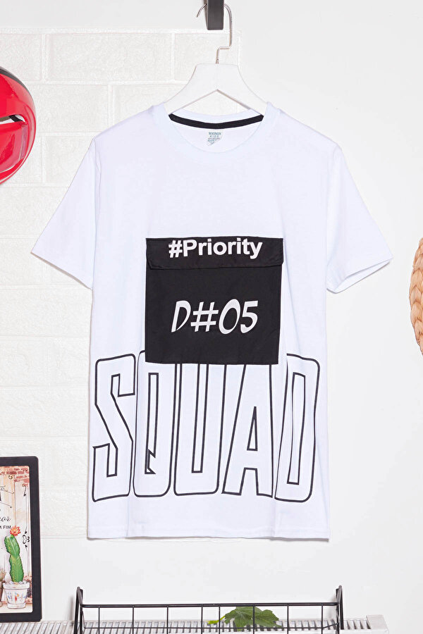 Cansın Mini Erkek Çocuk Cepli Priority Baskılı Tshirt 8-13 Yaş 14016 Cansın Mini Erkek Çocuk Cepli Priority Baskılı Tshirt 8-13 Yaş 14016