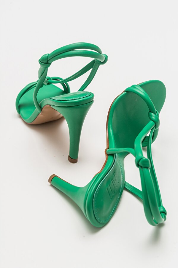 Luvi Shoes FRIDA Yeşil Kadın Topuklu Ayakkabı