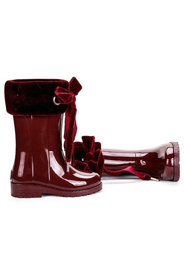Igor İgor W10275 Campera Charol Velvet Kız Çocuk Su Geçirmez Yağmur Kar Çizmesi Bordo