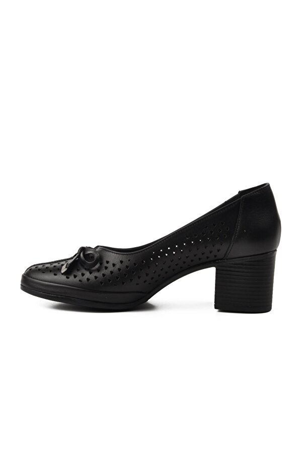 Venüs 2113301Y Siyah Hakiki Deri Kadın Topuklu Ayakkabı