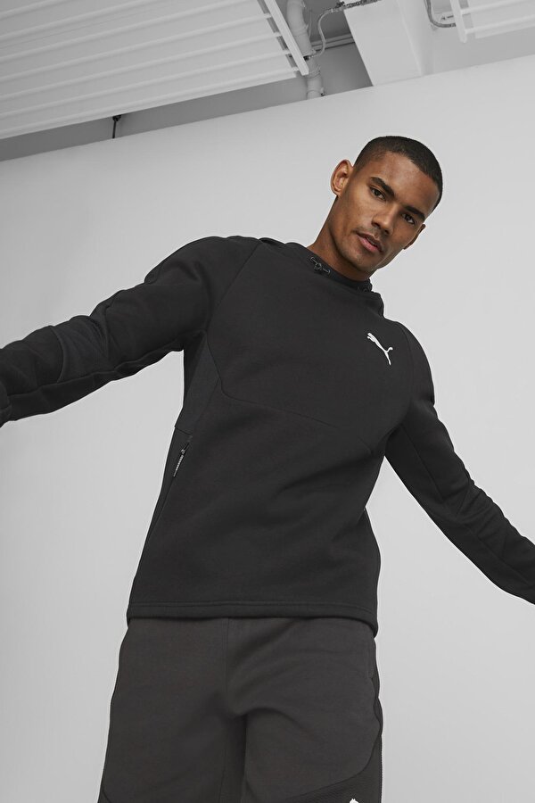 Puma Evostripe Hoodie Dk Черный Мужчина Джемпер