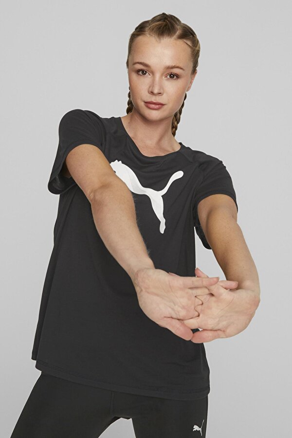 Puma EVOSTRIPE Tee Siyah Kadın Kısa Kol T-Shirt