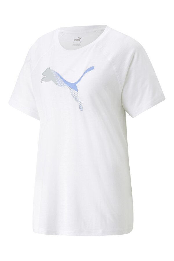Puma EVOSTRIPE Tee Beyaz Kadın Kısa Kol T-Shirt