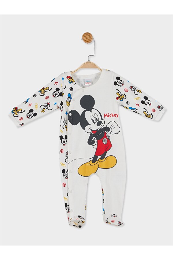 Mickey Mouse Disney Lisanslı Erkek Bebek Uzun Kol Patikli Tulum 20839 Mickey Mouse Disney Lisanslı Erkek Bebek Uzun Kol Patikli Tulum 20839