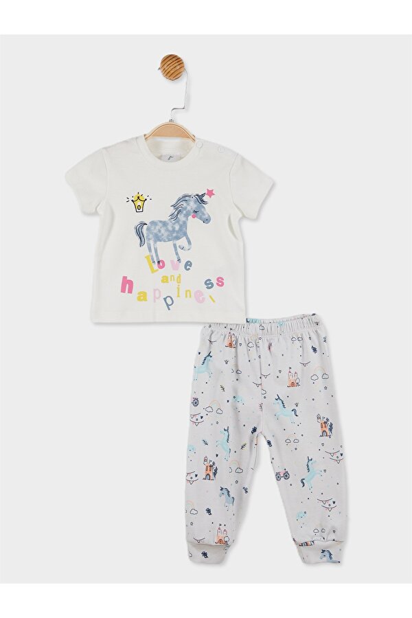 Panolino Kız Bebek Baskılı Pijama Takımı 20786