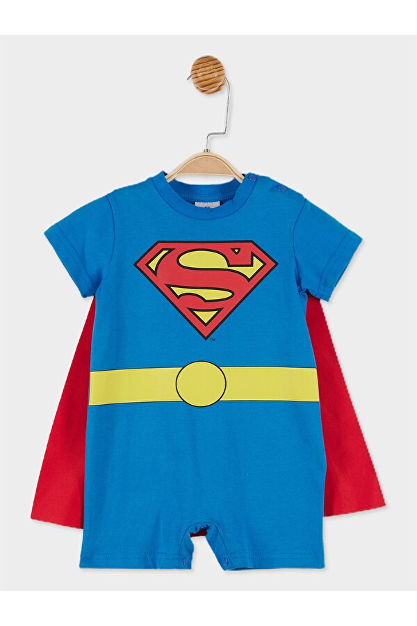 SUPERMAN Lisanslı Erkek Bebek Pelerinli Tulum 20856