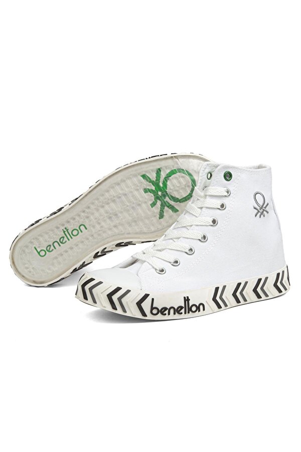 Benetton ® | BN-30627-3374 Beyaz Siyah - Erkek Spor Ayakkabı TN8094