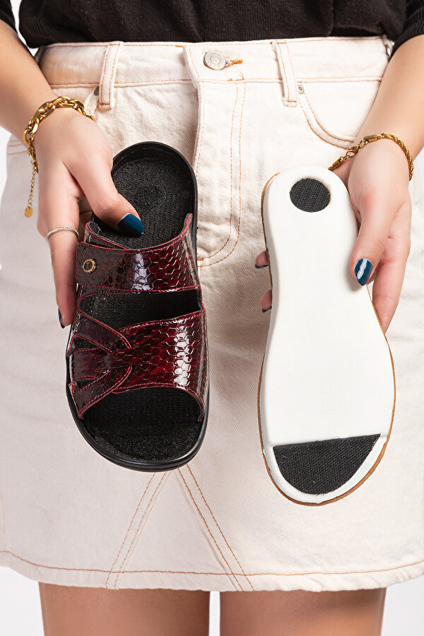 Gondol Kundura Gondol Kadın Hakiki  Özel Tabanı Çıkan Terlik Yprk.255