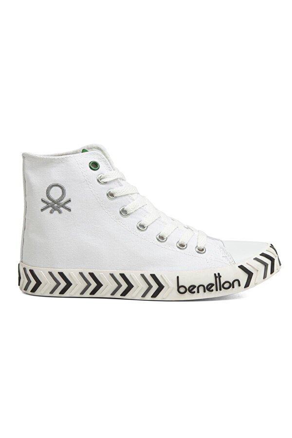 Benetton ® | BN-30627-3374 Beyaz Siyah - Erkek Spor Ayakkabı TN8094
