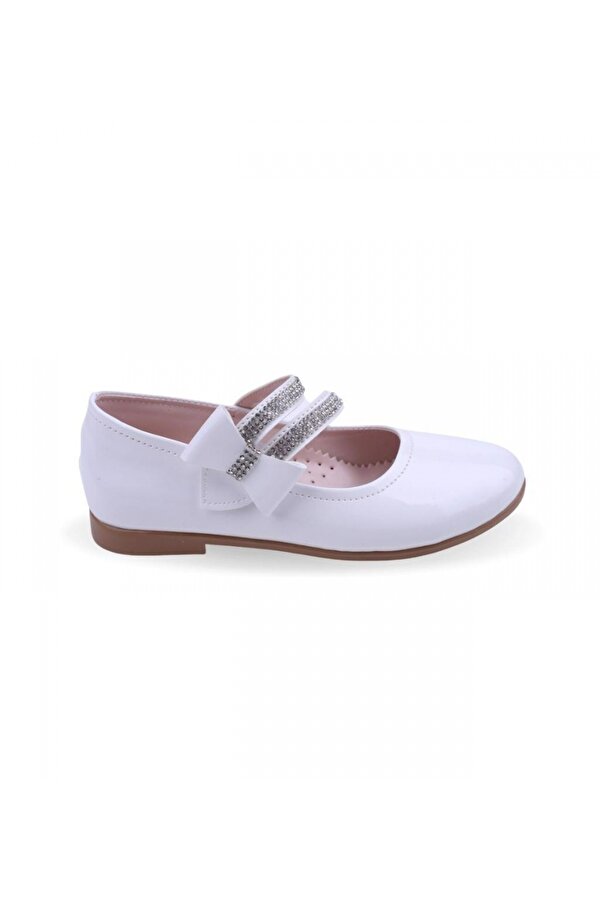 SEMA 3995 Kız Çocuk Balerin Cırtlı Taşlı Babet Ayakkabı