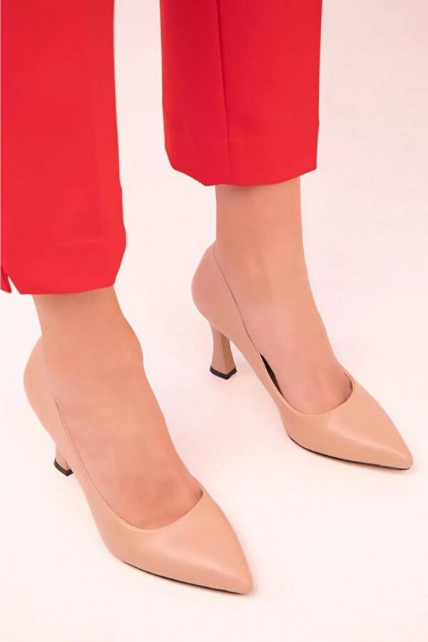 Ellaboni Kadın Siyah Klasik Topuklu Ayakkabı Rahat Şık Stiletto