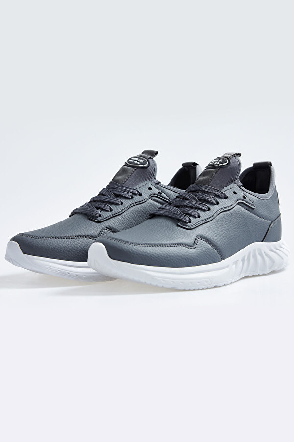 Tommy Life Füme Yüksek Taban Bağcıklı Suni Deri Erkek Spor Ayakkabı - 89115 Tommy Life Füme Yüksek Taban Bağcıklı Suni Deri Erkek Spor Ayakkabı - 89115