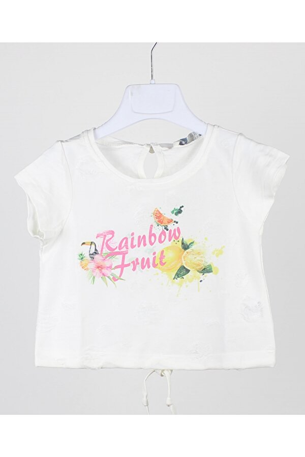 Escabel Kız Bebek Limon Baskılı Kısakol Tshirt