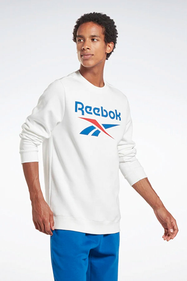 Reebok RI FLC Big Logo Cre Beyaz Erkek Sweatshirt