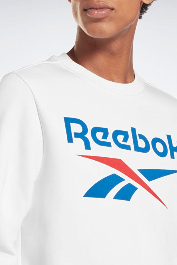 Reebok Ri Flc Big Logo Cre Белый Мужчина Джемпер