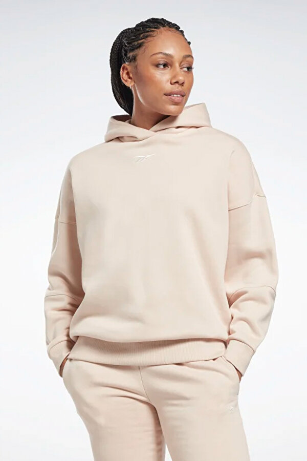 Reebok Lux Hoodie Экрю Женщина Толстовка С Капюшоном