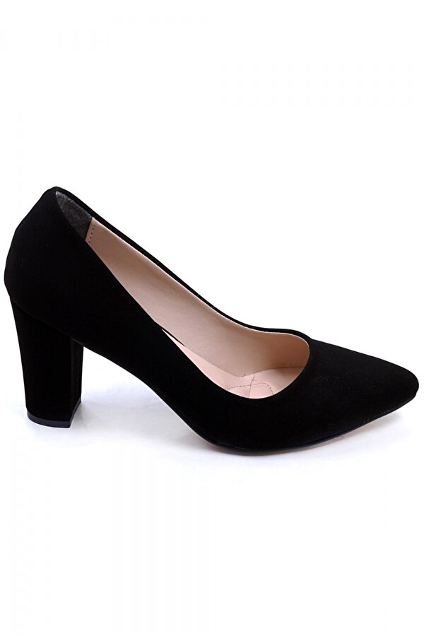 Ustalar Ayakkabı Siyah Süet Kadın Topuklu Stiletto Ayakkabı 360.711