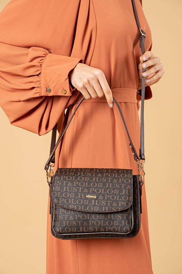 Just Polo Orta Boy 3 Bölmeli İki Askılı Kadın El & Omuz Çantası 21x16cm Pbu20101