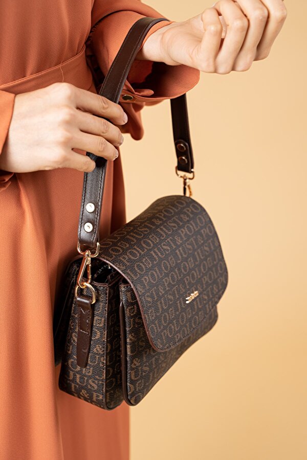 Just Polo Orta Boy 3 Bölmeli İki Askılı Kadın El & Omuz Çantası 21x16cm Pbu20101