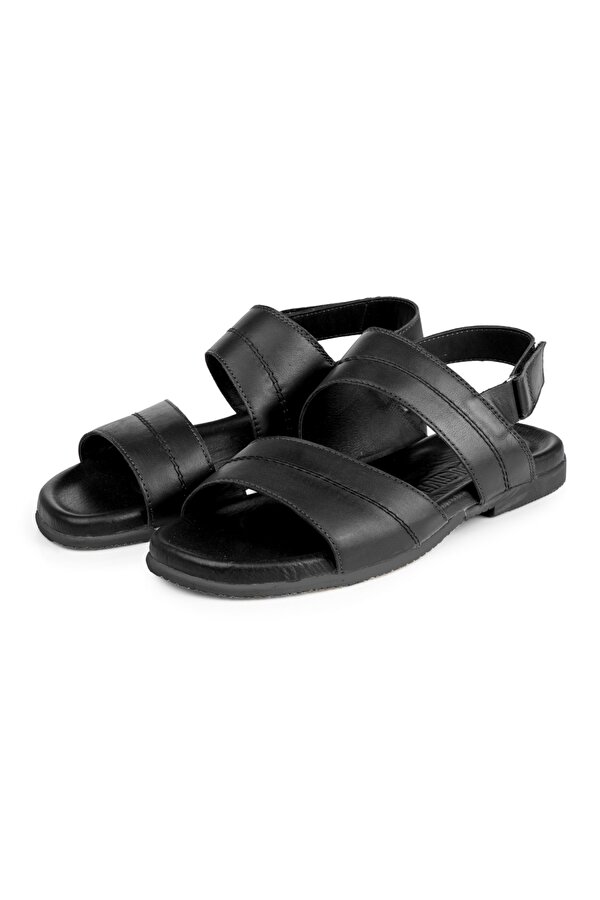 Ducavelli Viasna Hakiki Deri Erkek Sandalet, Hakiki Deri Sandalet, Ortopedik Taban Sandalet