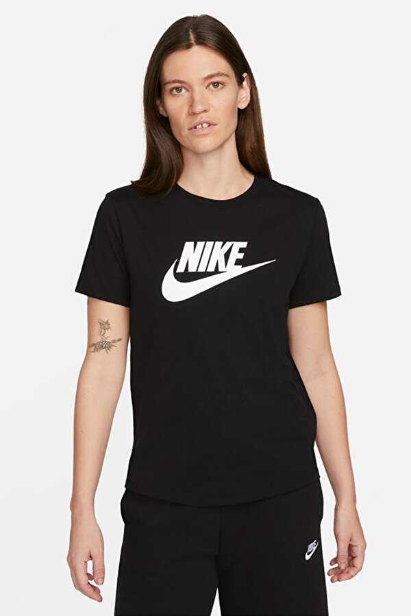 Nike W NSW TEE ESSNTL ICN FTRA Siyah Kadın Kısa Kol T-Shirt