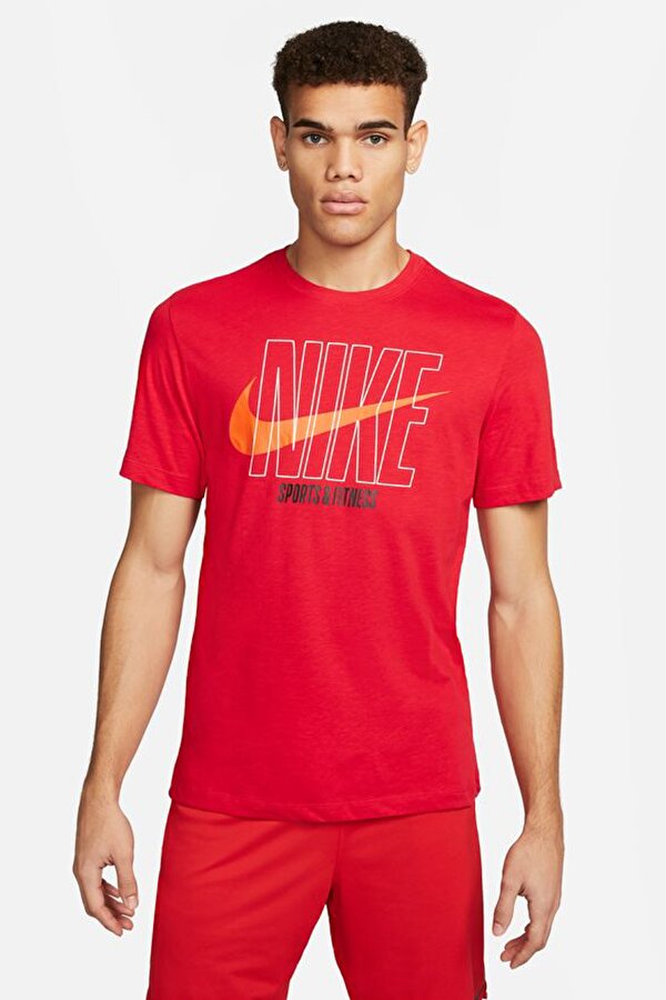 Nike M NK DF TEE SLUB HBR Kırmızı Erkek Kısa Kol T-Shirt