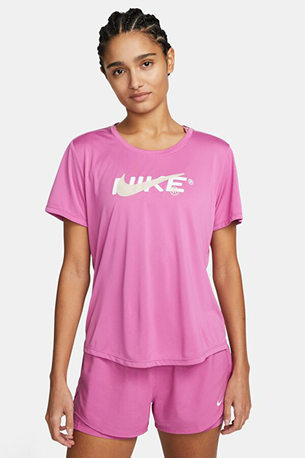 Nike NK ONE DF SS STD TOP GRX Fuşya Kadın Kısa Kol T-Shirt