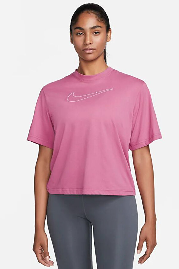 Nike NK DF TEE SS BOXY Fuşya Kadın Kısa Kol T-Shirt