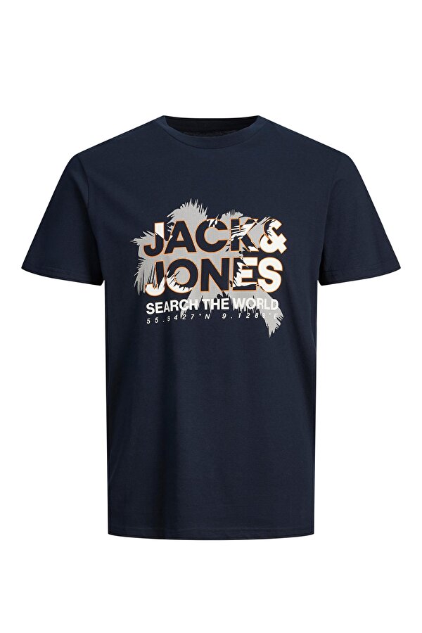 Jack & Jones JCOMARINA TEE SS CREW NEC Lacivert Erkek Kısa Kol T-Shirt