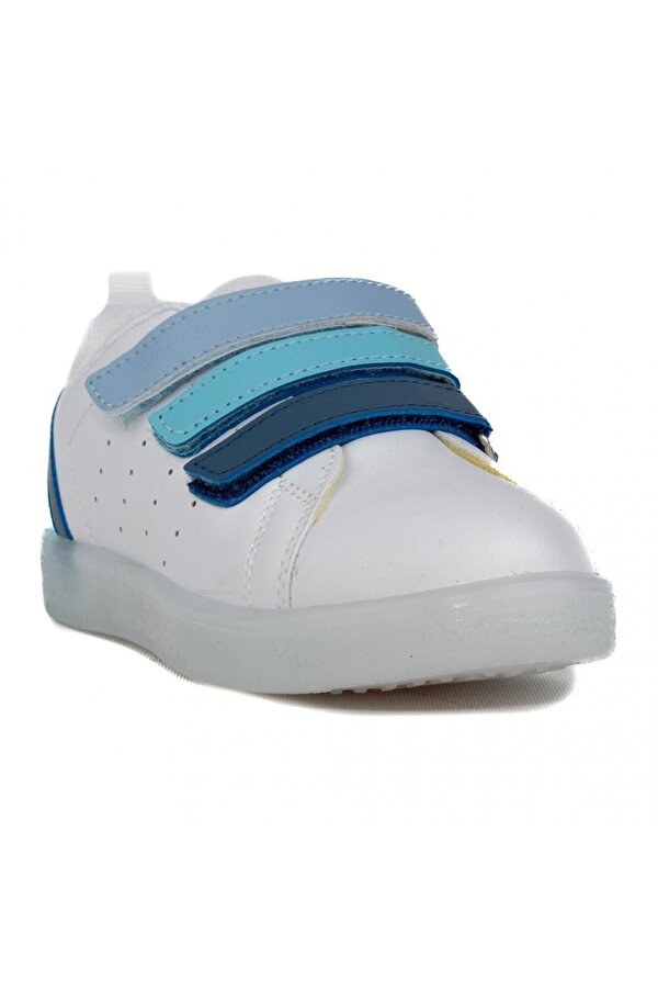 VICCO Sun 220F21Y212 Beyaz Mavi Ortopedik Işıklı Erkek Çocuk Spor Ayakkabı