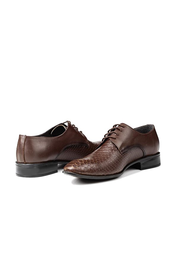 Ducavelli Croco Hakiki Deri Erkek Klasik Ayakkabı, Derby Klasik Ayakkabı, Bağcıklı Klasik Ayakkabı