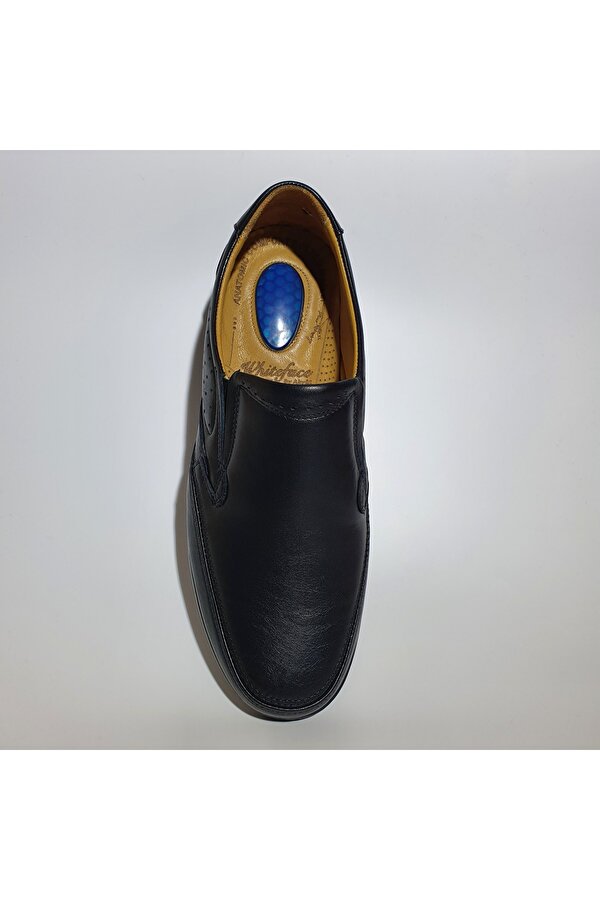 AKYÜZ Öztürk Bağcıksız Topuk Destekli Konfor Ortopedik Kışlık Hakiki Deri Erkek Ayakkabı AY-960