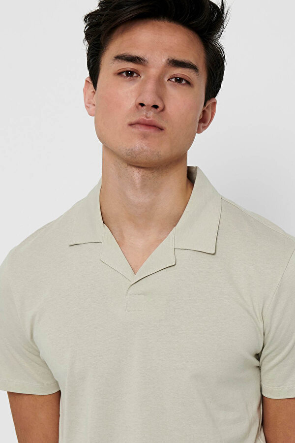 Only&amp;Sons Only &amp; Sons Erkek Onsabraham Polo Yaka T-Shirt 22019294 Taş GR9416