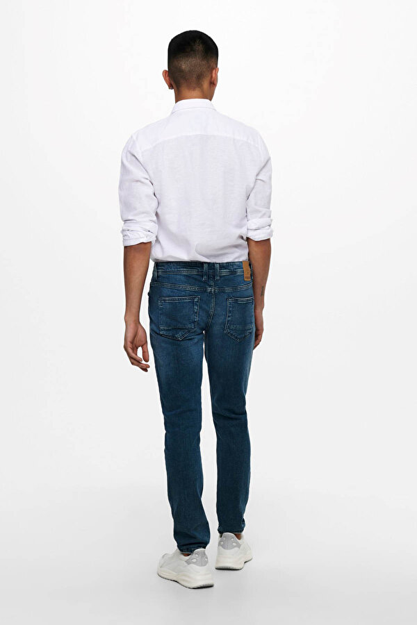 Only&Sons Only & Sons Erkek Onscaiden Slim Fit Keten Gömlek 22012321 Beyaz