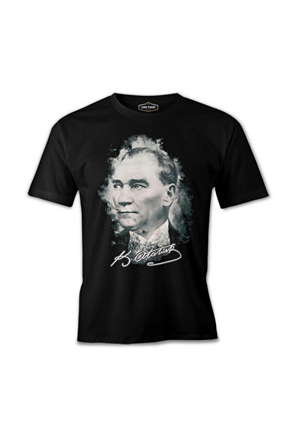 Lord T-Shirt Atatürk - Gri Siyah Erkek Tshirt
