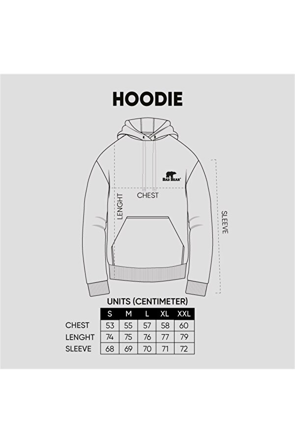 Bad Bear Flog Hoodie Off-White Beyaz 3D Baskılı Kapüşonlu Erkek Sweatshirt GB10597