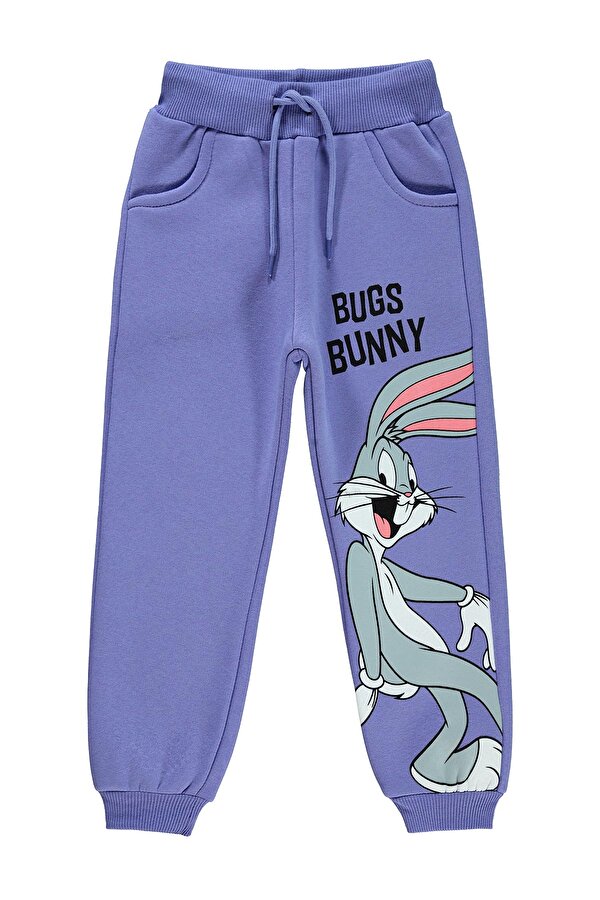 Bugs Bunny Kız Çocuk Eşofman Altı 10-13 Yaş Mor
